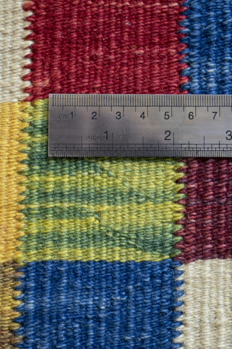 New Weave Bijar Fine Checkered Alvan Kilim 204*118Cm - Image 6