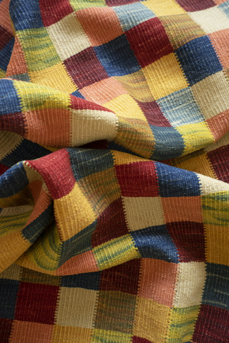 New Weave Bijar Fine Checkered Alvan Kilim 204*118Cm - Image 5