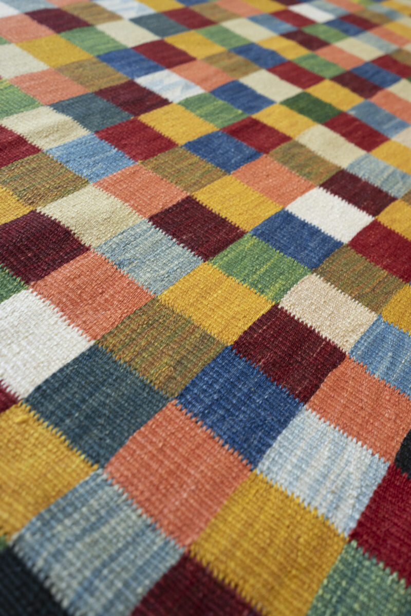 New Weave Bijar Fine Checkered Alvan Kilim 317*205Cm - Image 3