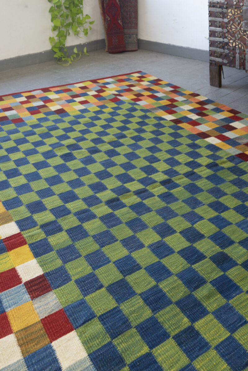 New Weave Bijar Fine Checkered Alvan Kilim 308*199Cm - Image 2