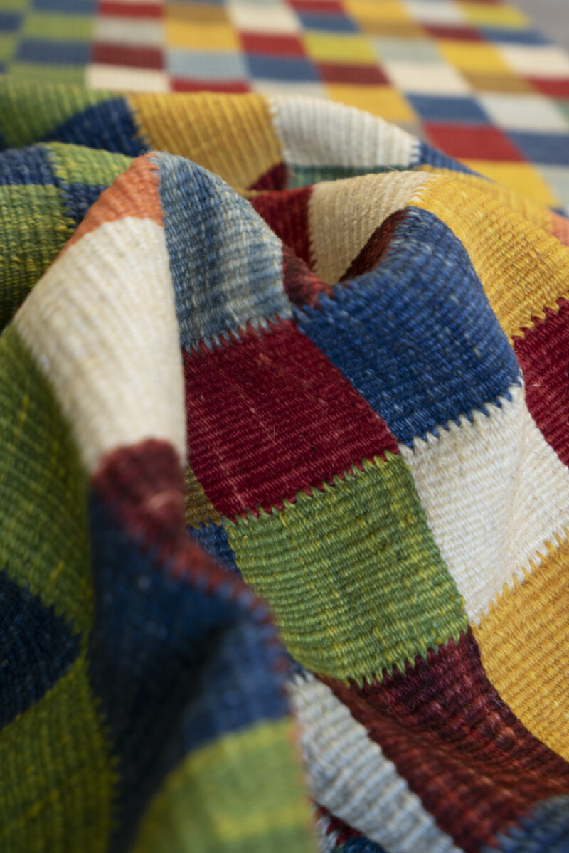 New Weave Bijar Fine Checkered Alvan Kilim 308*199Cm - Image 4