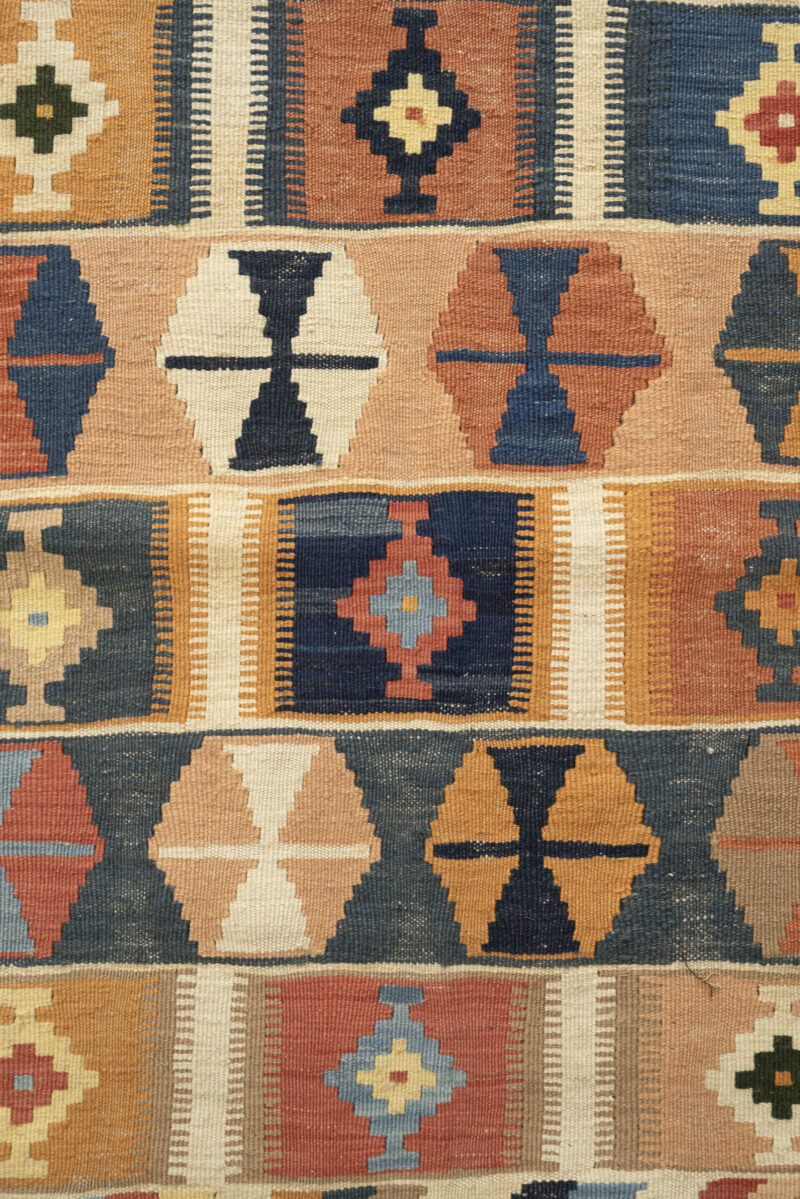 Qashqai Combs Kilim Geometric Bands c.1980s 275*134CM - Image 5