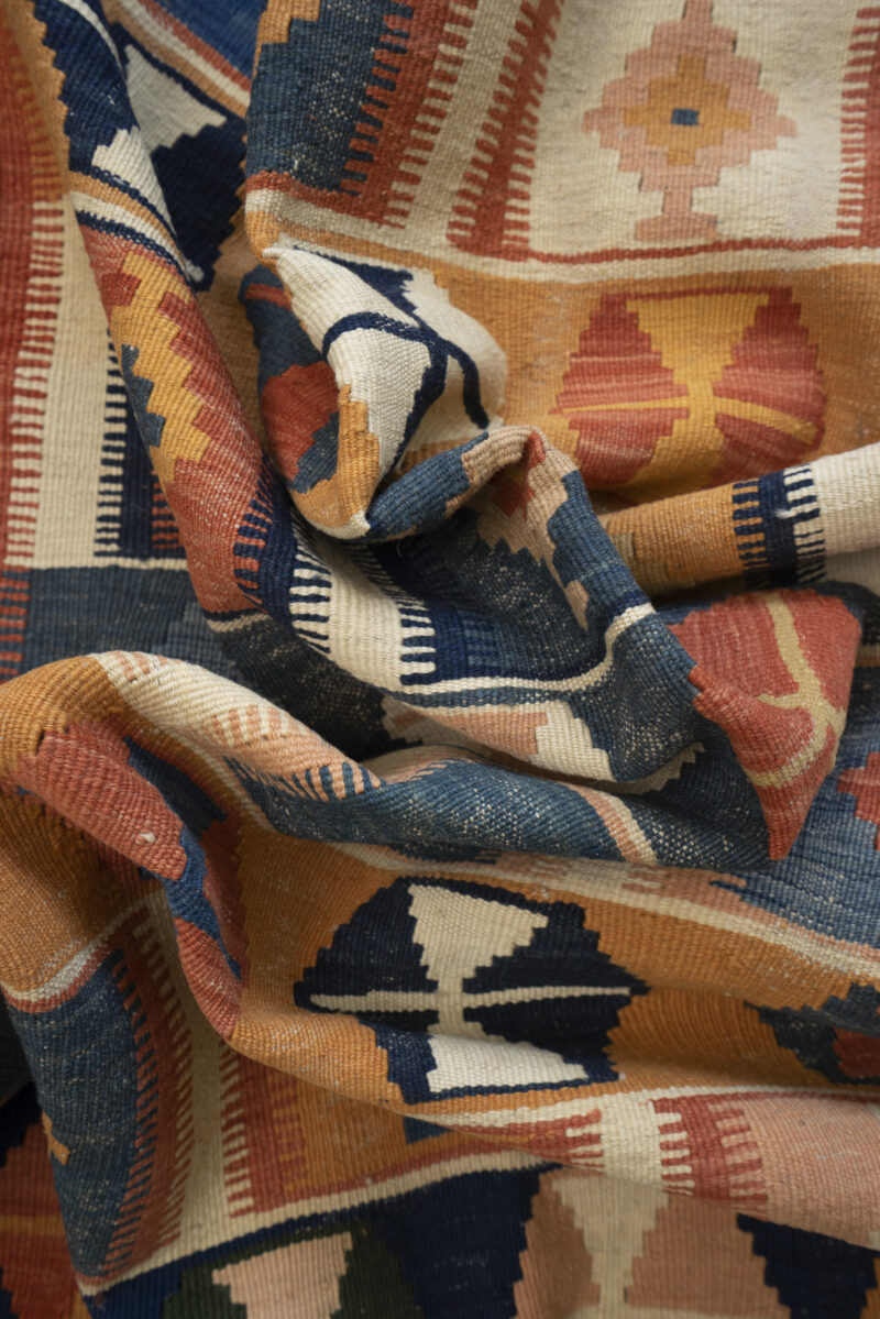 Qashqai Combs Kilim Geometric Bands c.1980s 275*134CM - Image 6