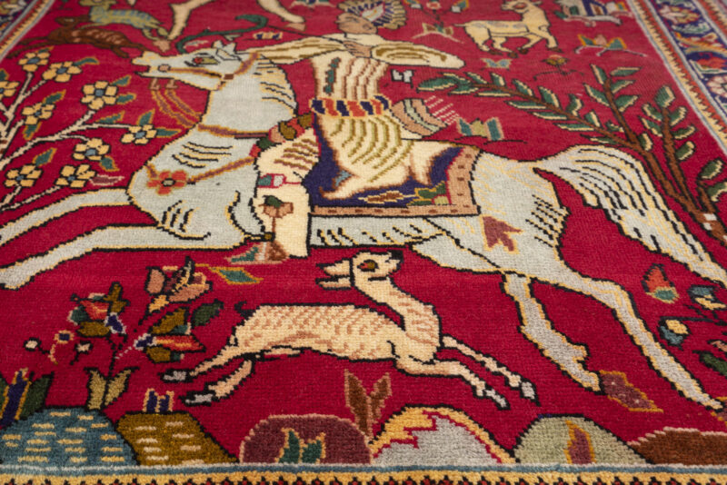 Vintage Tabriz Shekargah Carpet - Image 5