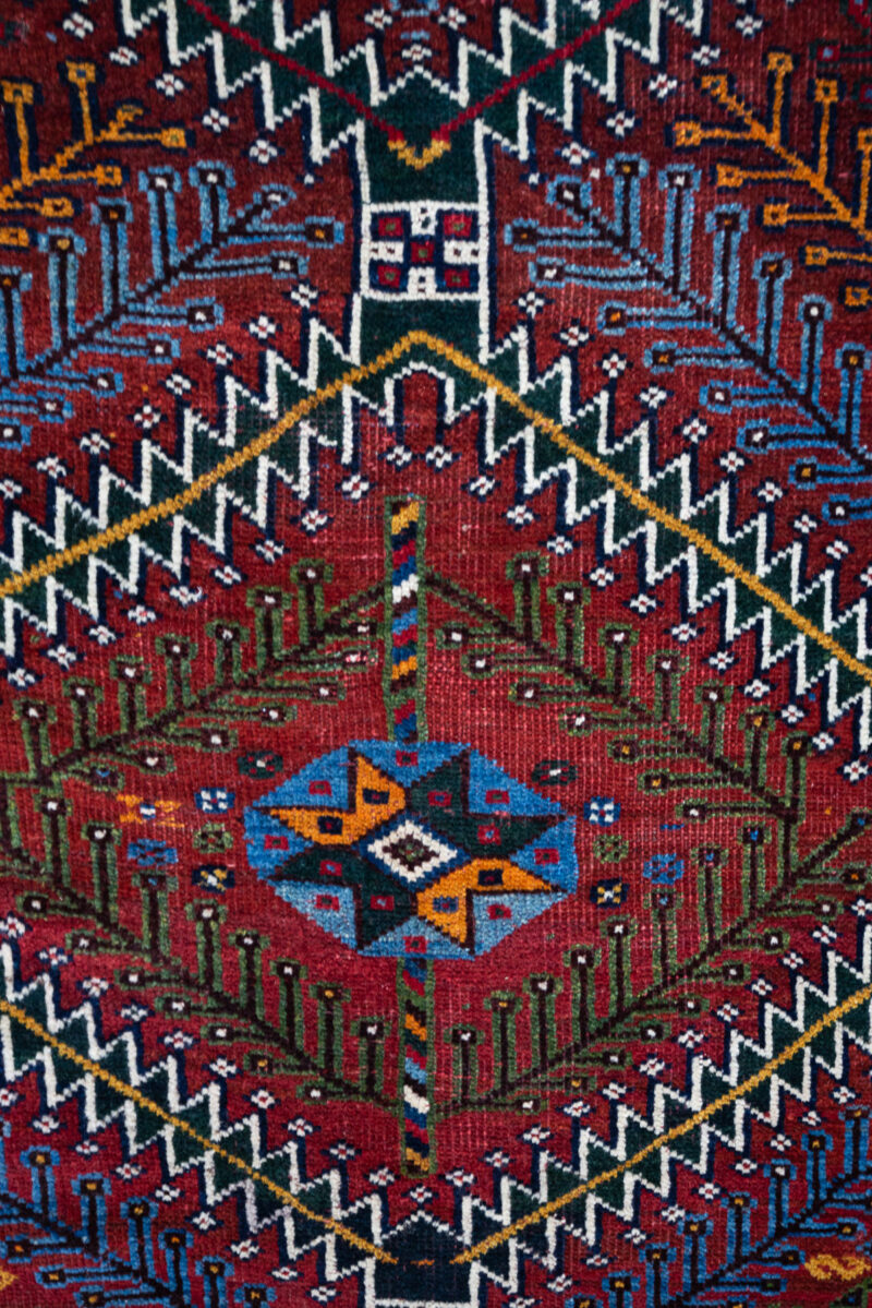 Rca503 Antique Khamseh Shekarlou South Persian Rug 6