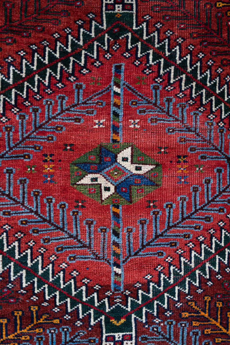 Rca503 Antique Khamseh Shekarlou South Persian Rug 7