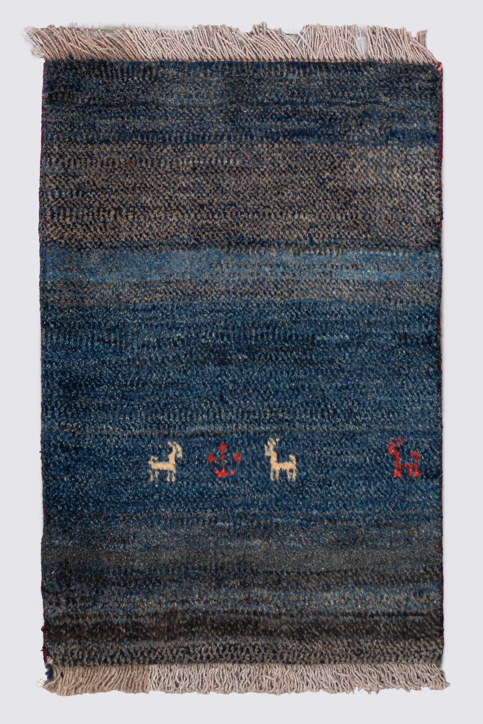 Rg104-2 Qashqai Abrash Blue Gabbeh 80*53Cm