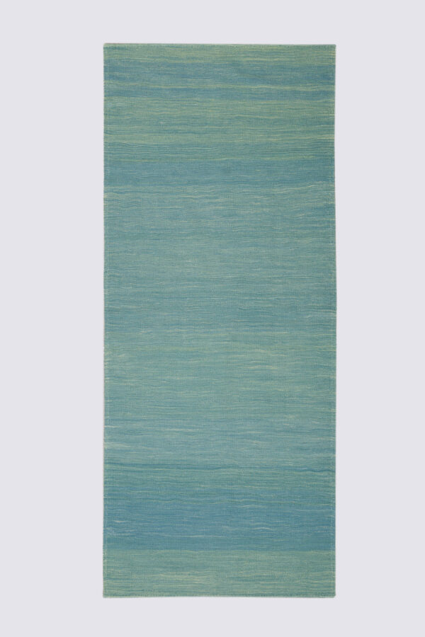 Mazandaran Minimalist Blue Field Kilim Runner
