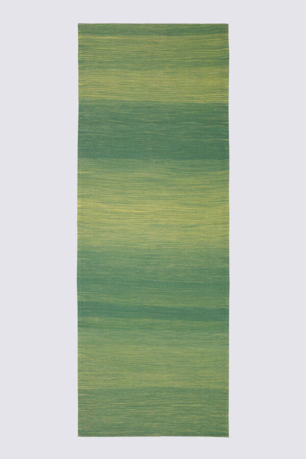 Mazandaran Minimalist Green Field Kilim Runner