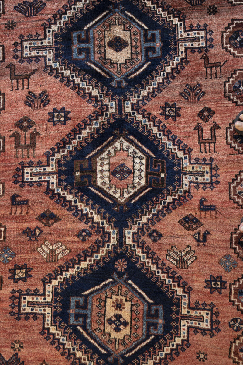 Antique Qashqai ‘Herding Dreams’ Amaleh Persian Rug, c.1930s 232*152CM - Image 5