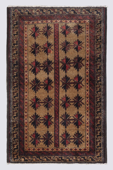 Brown Baluch Khorasan Persian Rug