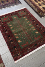 Semi Antique Torkaman Fine Persian Prayer Mat  76*63CM - Image 2
