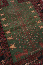 Semi Antique Torkaman Fine Persian Prayer Mat  76*63CM - Image 4