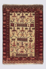 Antique Fine Torkaman Poshti Carpet 77*54CM