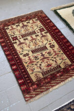 Antique Fine Torkaman Poshti Carpet 77*54CM - Image 2