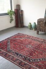 Antique Afshar Shahr e Babak Fine Yek Kale Carpet 225*164CM - Image 2