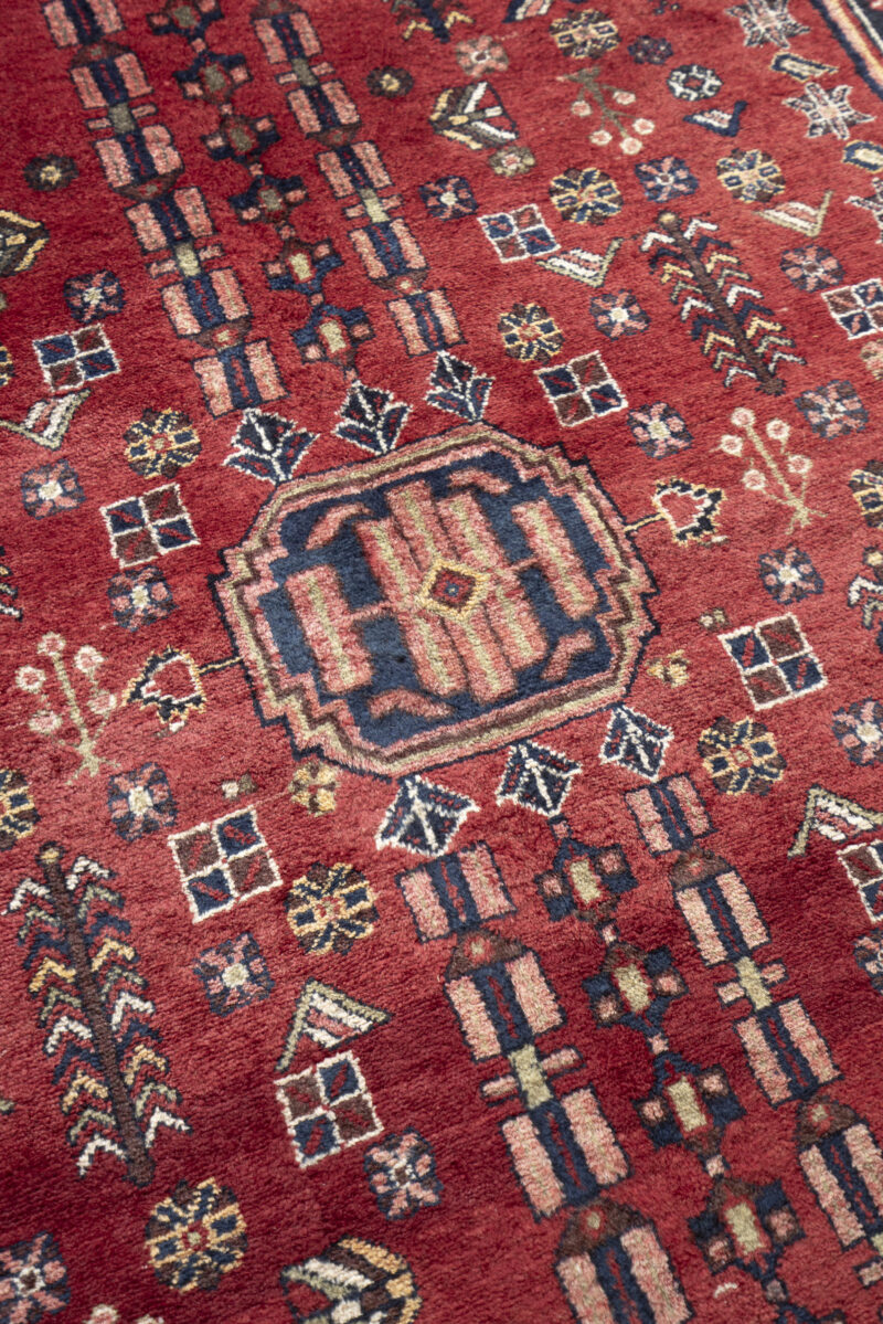 Antique Afshar Shahr e Babak Fine Yek Kale Carpet 225*164CM - Image 4