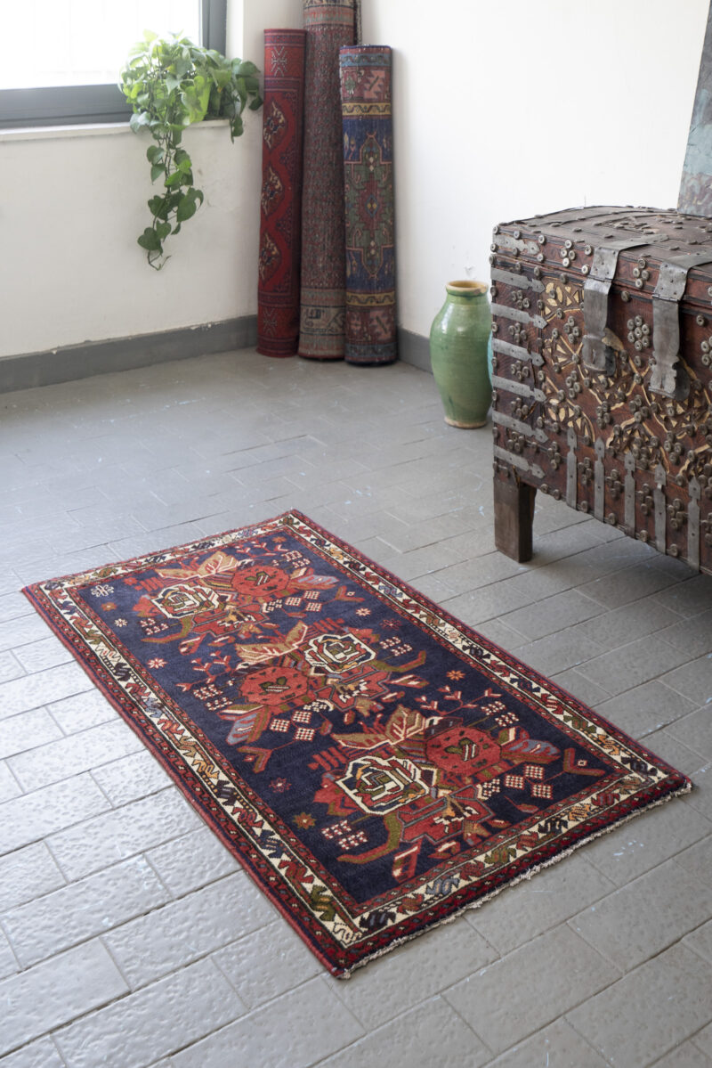 Semi Antique Afshar Moosa Khani  Carpet  Runner  116*65Cm - Image 2