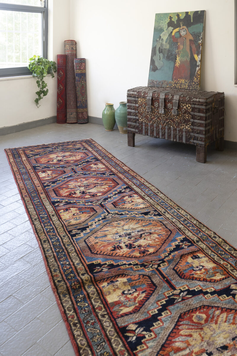 Antique Zanjan Golfarang Carpet Runner 496*110Cm - Image 3
