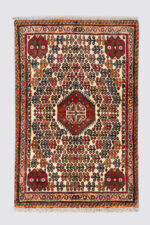 Antique Qashqai Darrehshuri  Shrub Motif c. 1920–40 Carpet 148*100Cm