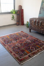 Antique Fine Afshar Shahr e Babak Vases Carpet 173*135CM - Image 2