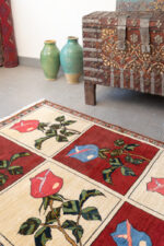 Fine Bakhtiari Poppy Frames Carpet 159*102CM - Image 4