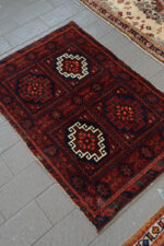 Baluch 4 panel Persian Rug  79*53CM - Image 2