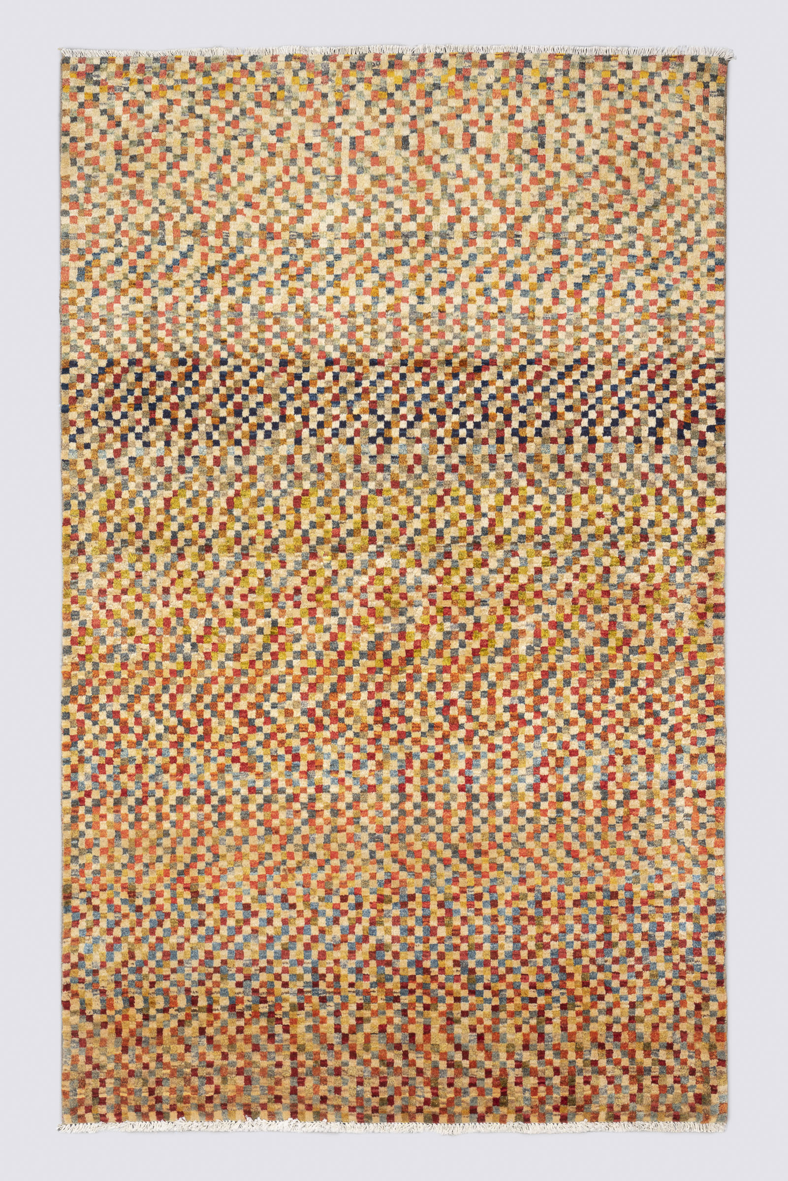 Rg132-Bijar-Gabbeh Bijar Checkered Gabbeh