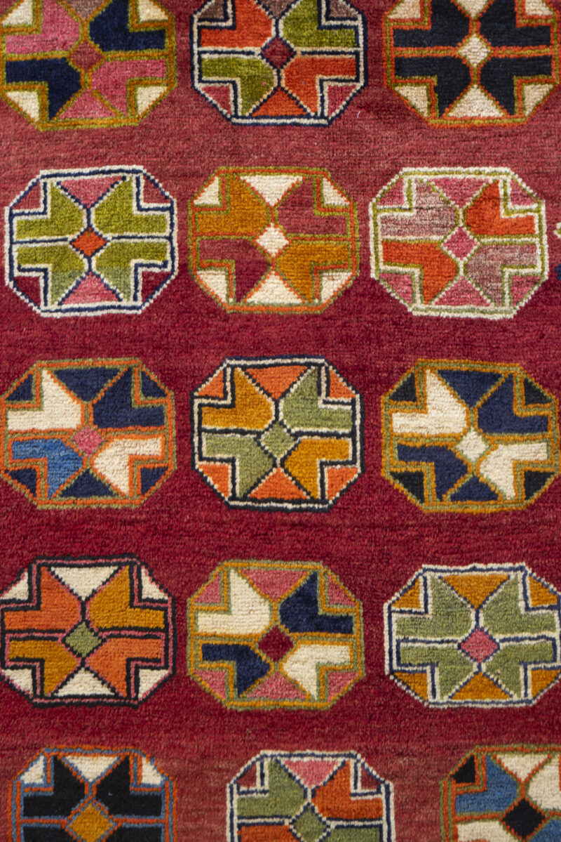 Qashqai DoghozLoo Ghezel Gheichi Gabbeh 210*129CM - Image 3