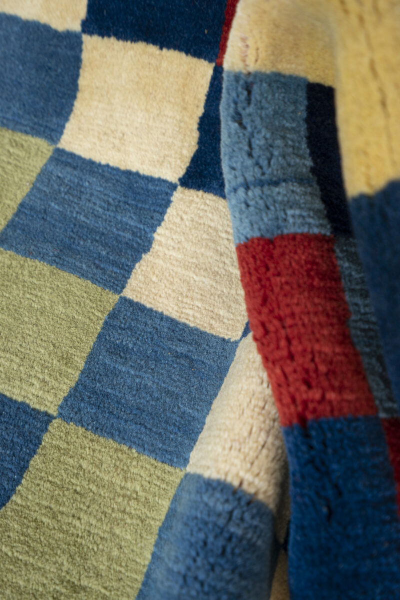Contemporary  Qashqai Checkered Gabbeh 144*108CM - Image 5