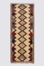 Creamy Shekarlu Persian Gabbeh runner