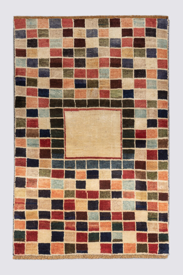 Vintage Colours Checkered Qashqai Gabbeh
