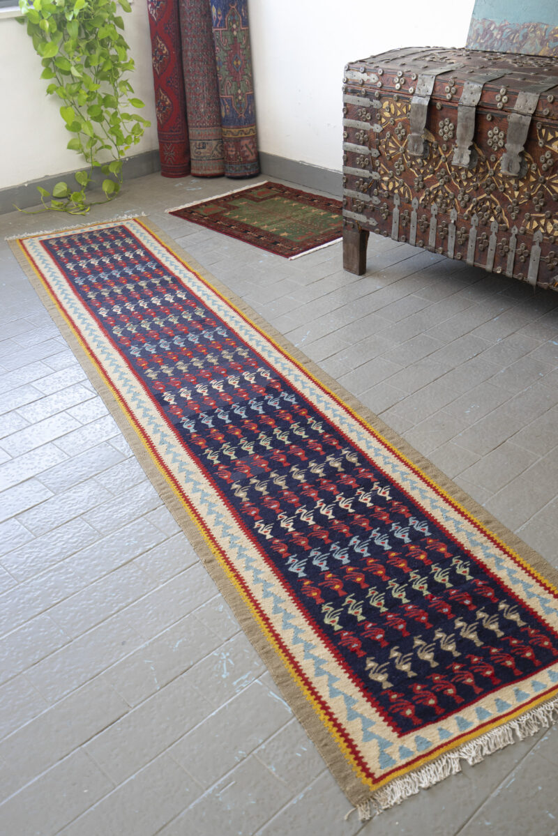 Ardabil Peacock Kilim Runner 270*60Cm - Image 2