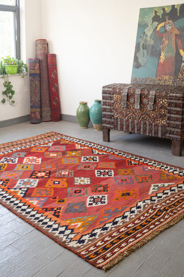 RK211 Qashqai Kilim With Diamond Lattice 2