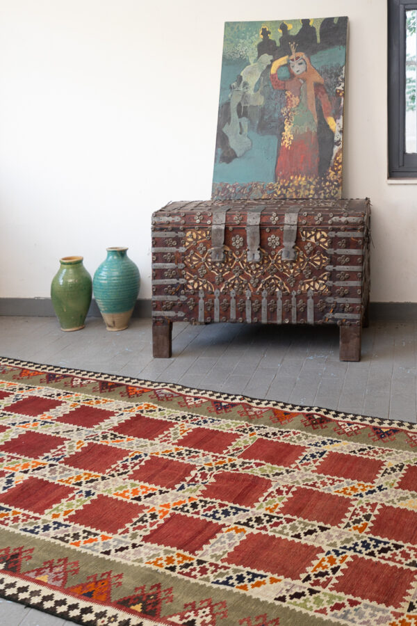 RK214 Qashqai Shishboluki Fine Sar Kesh Kilim 2