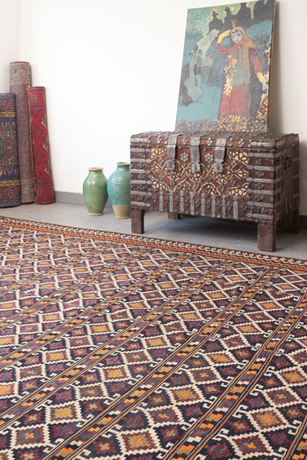 RK218 Afshar Over Size Sineriz Kilim 8