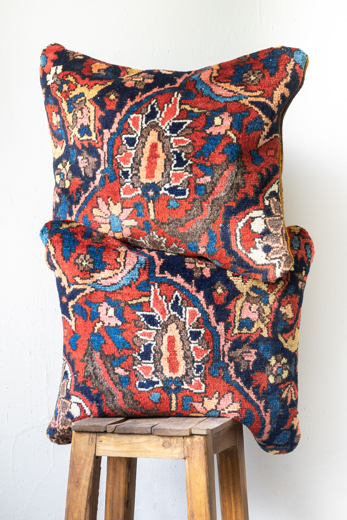 Vintage Large Bakhtiari Carpet Cushion