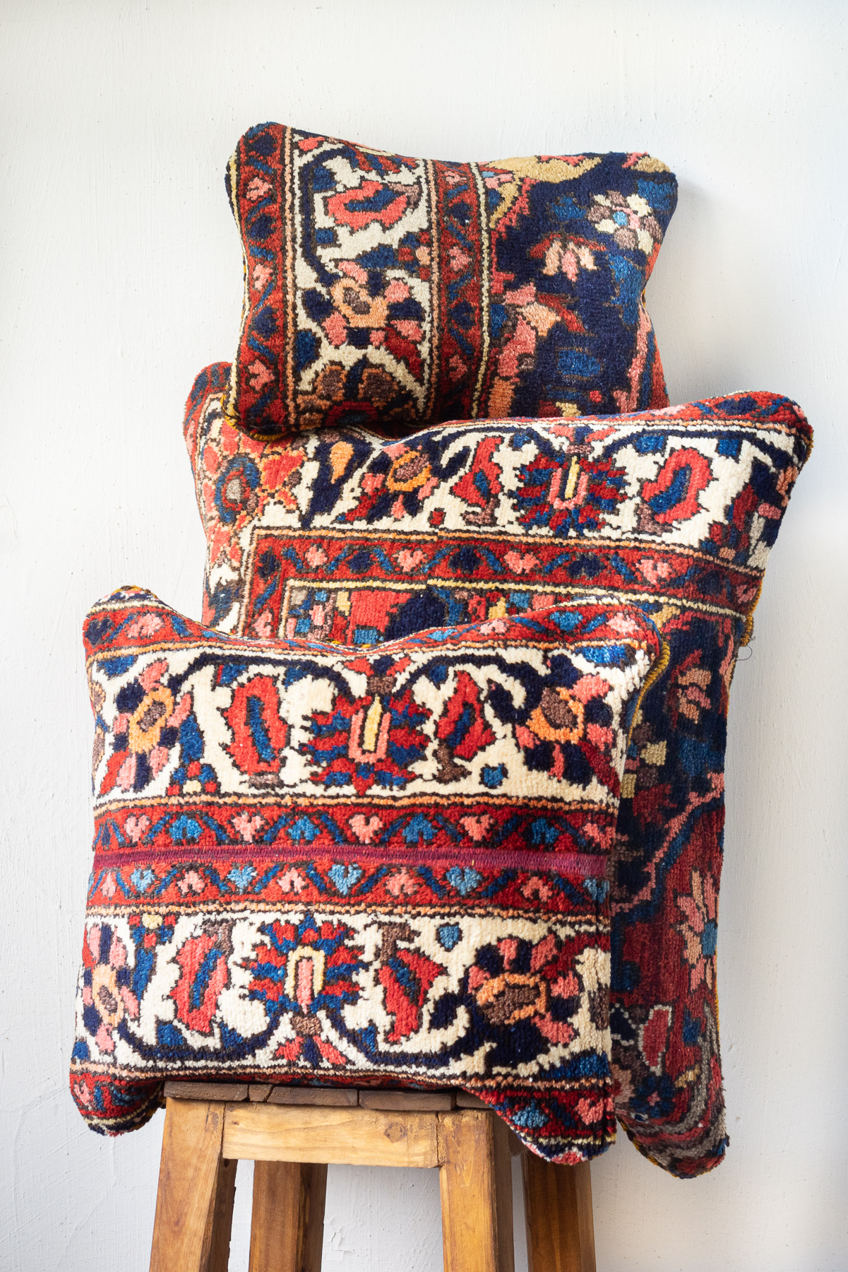 Vintage Bakhtiari Carpet Cushion