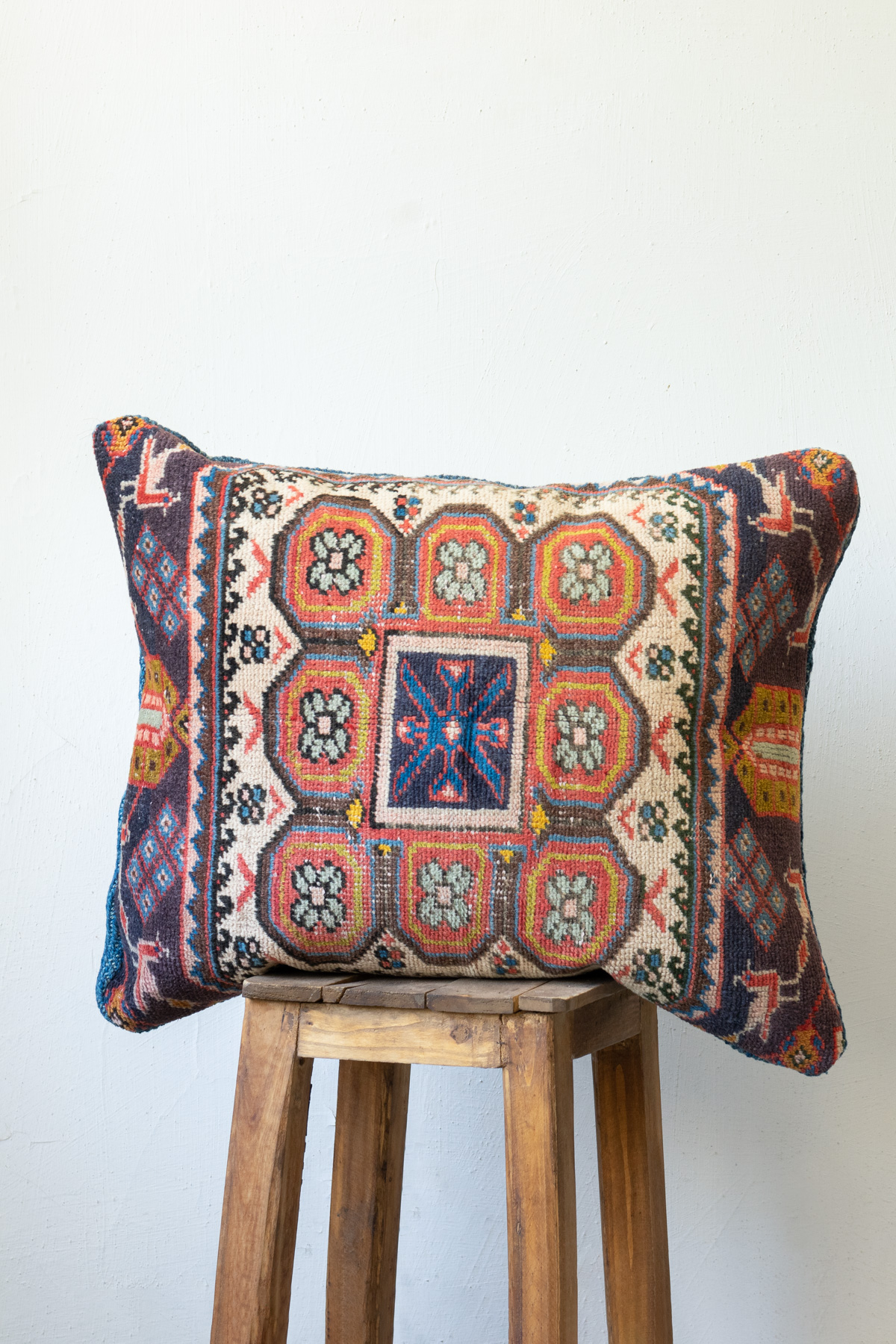 Antique Mazlaghan Carpet Cushion