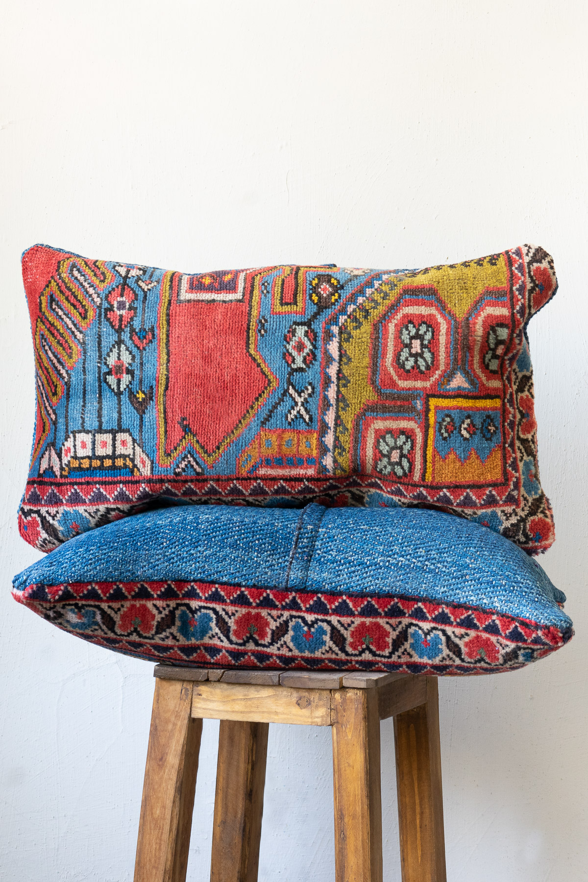 Antique Mazlaghan Carpet Cushion