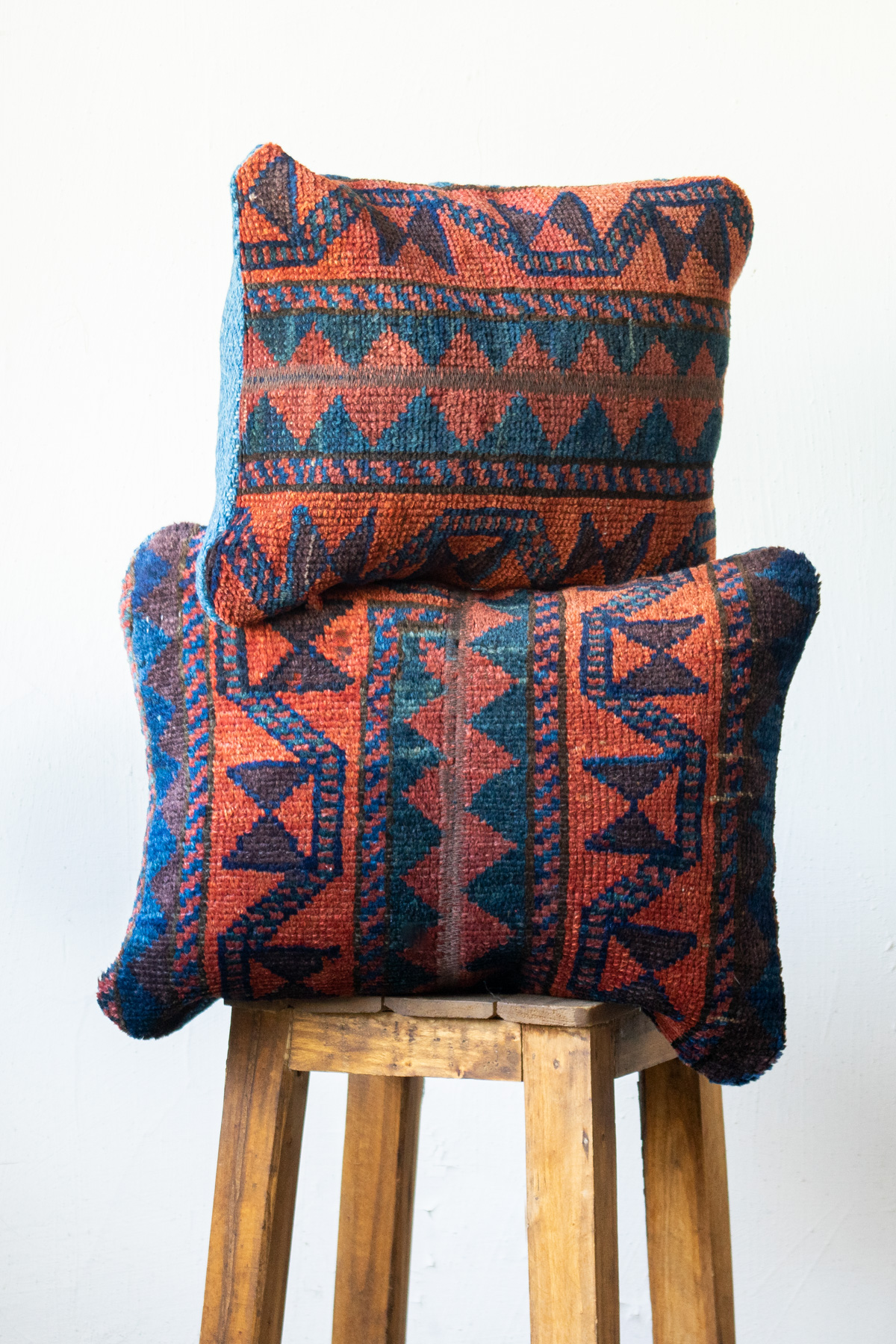 Antique Afshar Nili Carpet Cushion