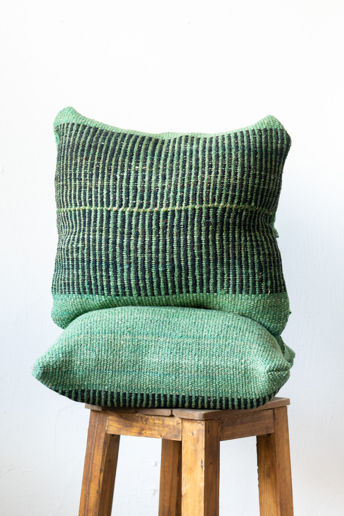 Simple Green Kilim Cushions