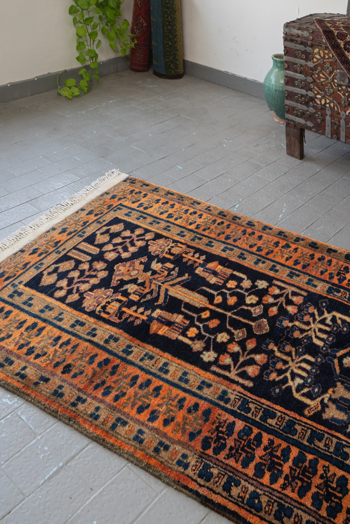RCA385 Antique Taleghan Double Tree Of Life Carpet