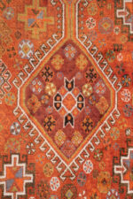 RCA450 Darrehshuri Qashqai Rug Hexagon Medallions Sunset Palette 10