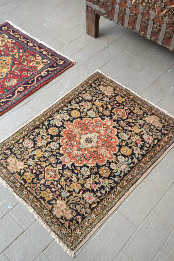 RCA460 Mid 20th Century Silk Qom Carpet 2