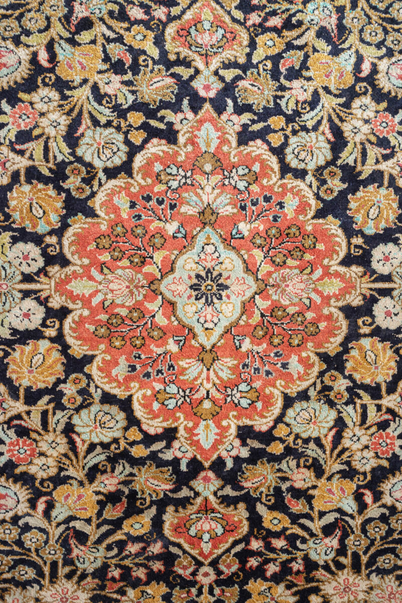 Rca460 Mid 20Th Century Silk Qom Carpet 3