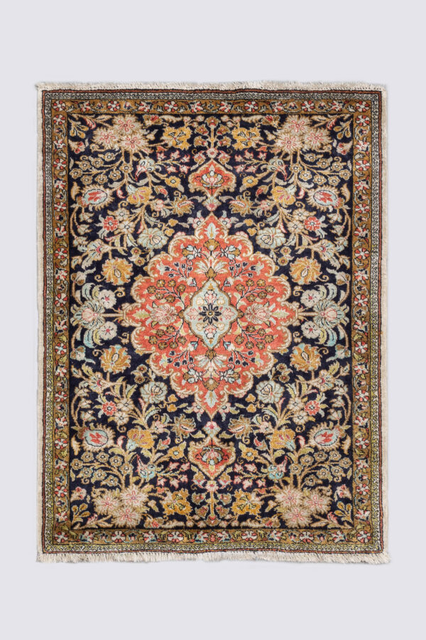 Mid 20th Century Silk Qom Carpet