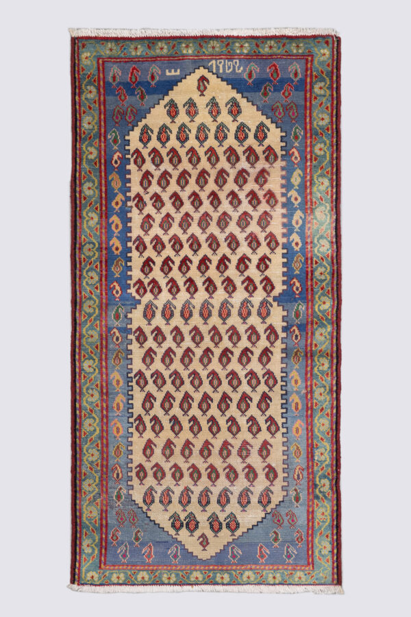 Antique Armenian Boteh Soumak Carpet