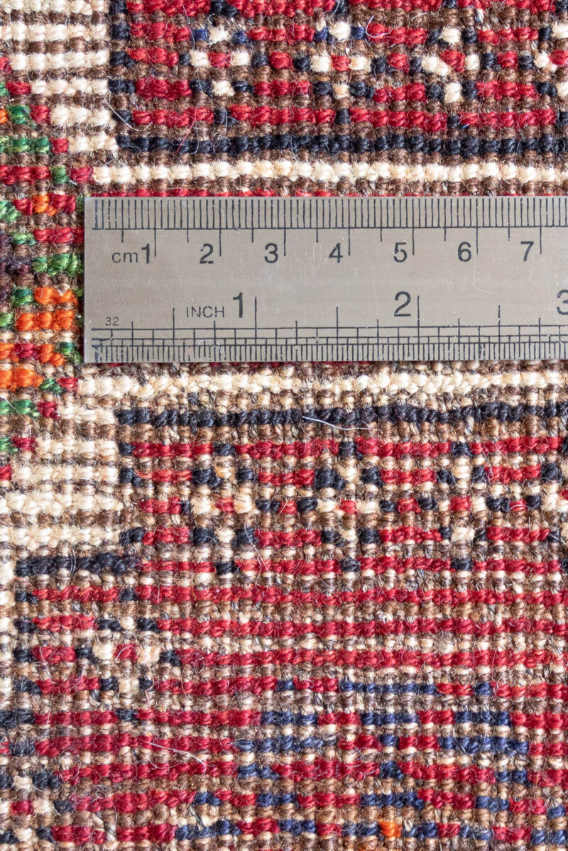 RCA476 Qashqai Luri Tribal Rug With Triple Diamond Medallions Fars Carpet 9