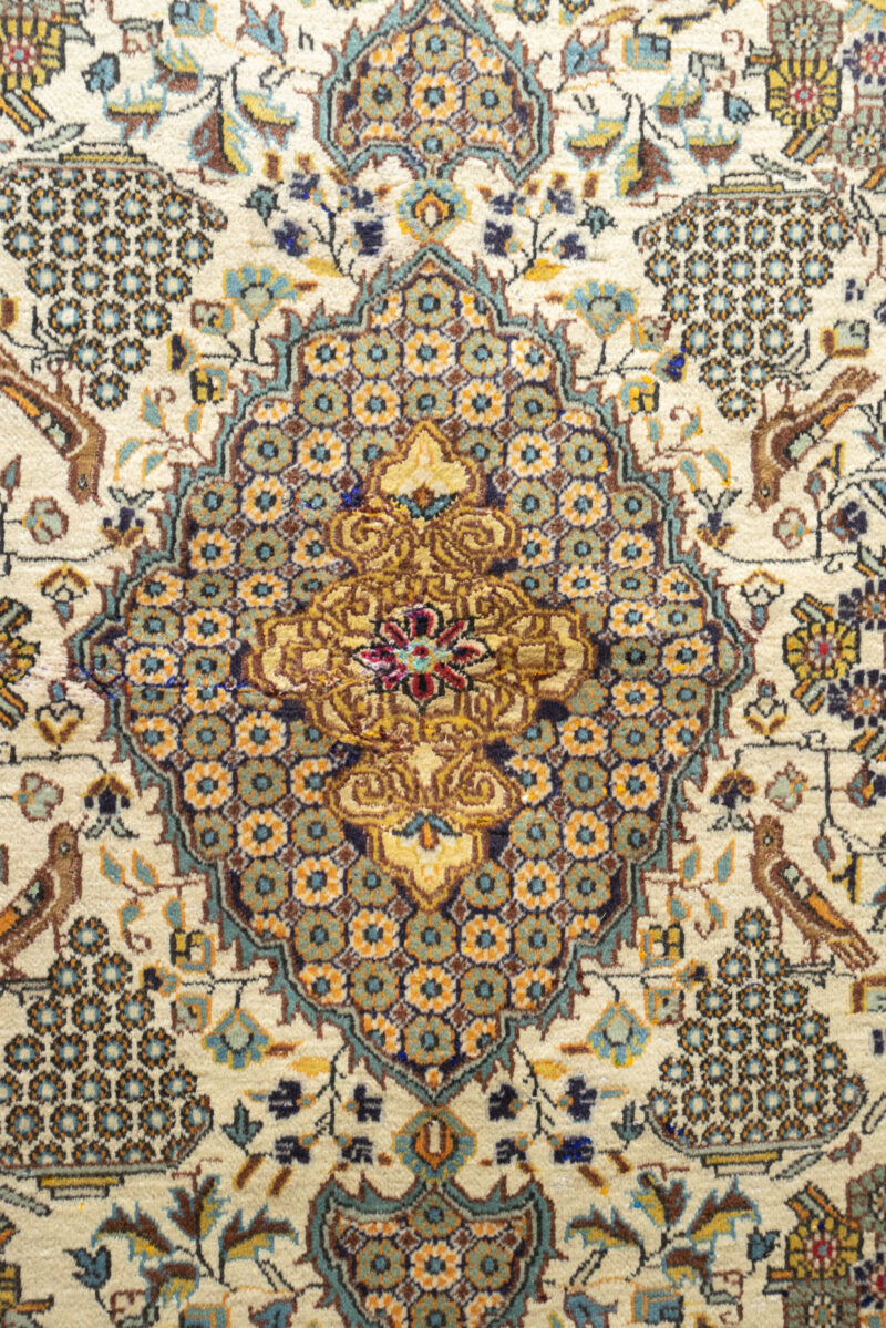 RCA477 Semi Antique Fine Qom Vases Carpet 10